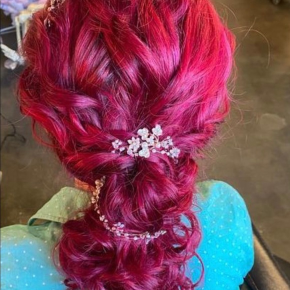 Rose Gold Pearl Angel Rivera Bridal Hair Piece. main image 4